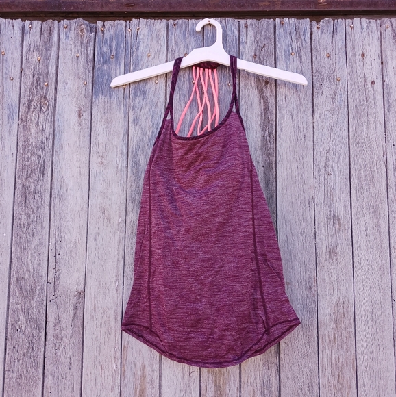 lululemon athletica Tops - Lululemon Womens Sz 2 Lighten Up Tank Heathered Workout Bra Top In One Luxtreme